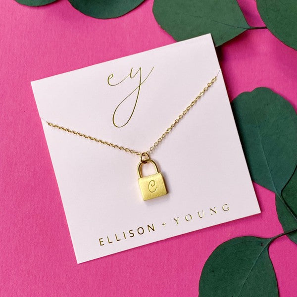 Preorder: Scripted Notes Locket Initial Necklace