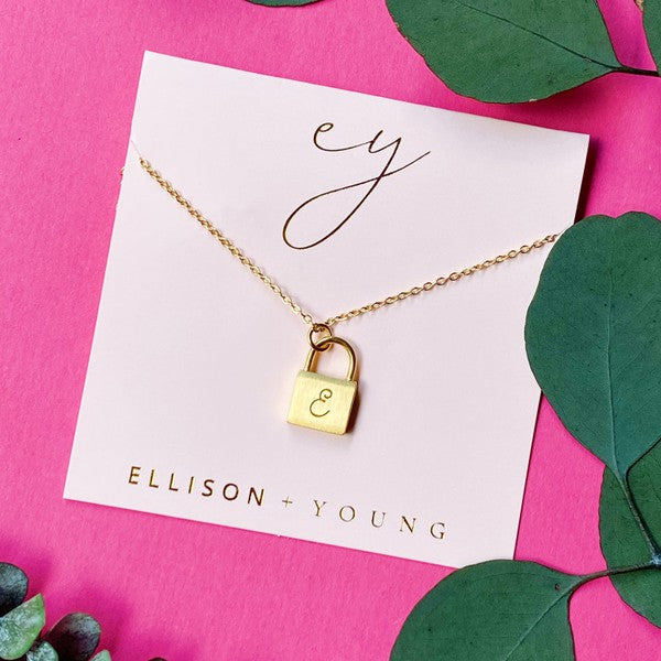 Preorder: Scripted Notes Locket Initial Necklace