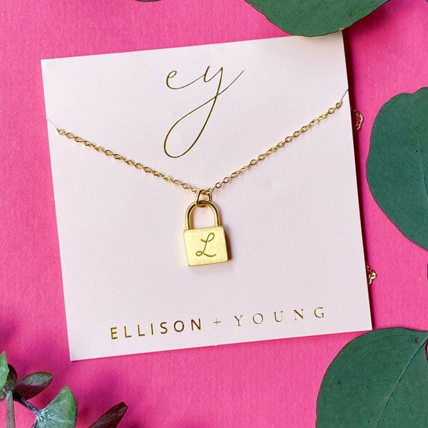 Preorder: Scripted Notes Locket Initial Necklace