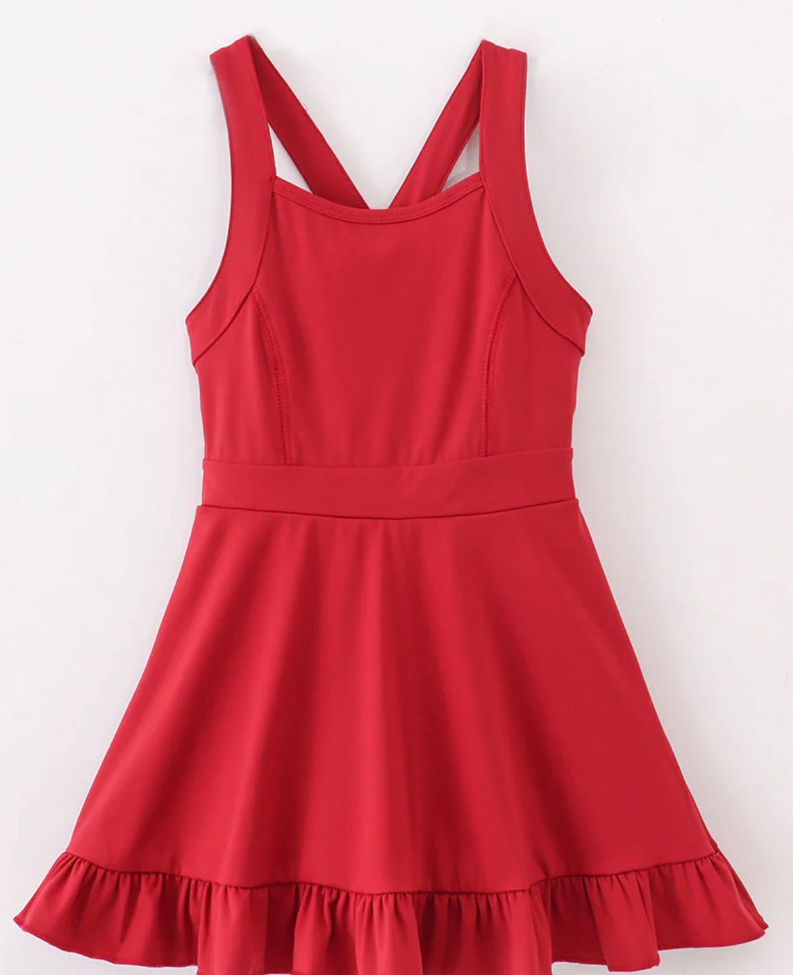 Red athletic dress - girls